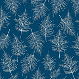Enchanting Frosty Pine Needle Holiday Accent(Navy Blue)