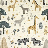 Charming Animal Themed Area Suitable for Boys Play Spaces(Beige)