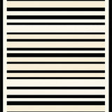 Elegant Striped in Black and Beige for Front Porch Charm(Black)