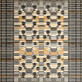 Rustic Warm Colors Abstract Geometric Circles Design Area Beige Black(Gray)