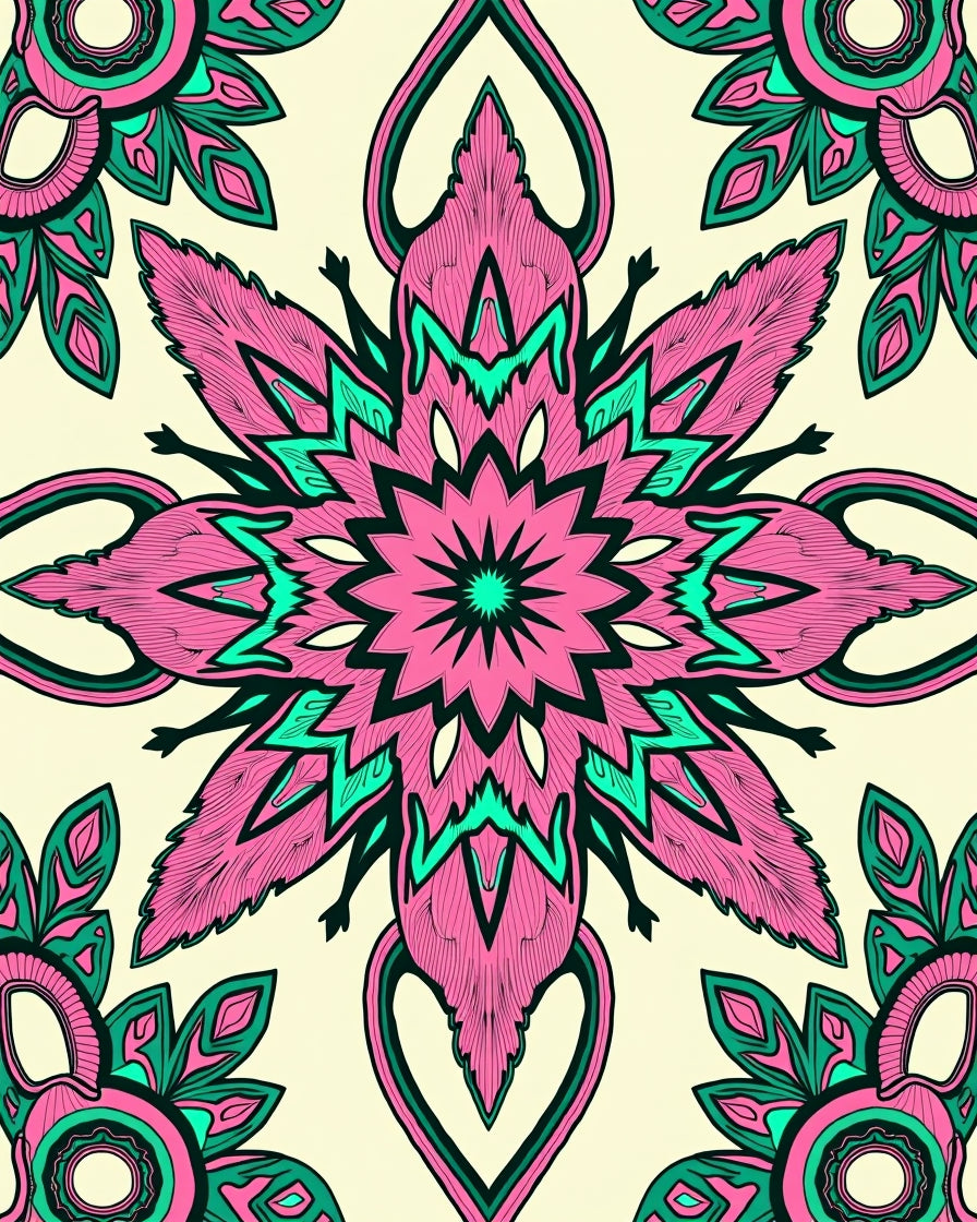 Weathered with Symmetrical Petal Framework (Pink) - ODIKA