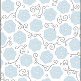 Elegant Blooming Petal Swirl Contemporary Abstract Artistic Motif(Blue)