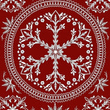 Festive Snowflake Circular Play Holiday Winter Wonderland(Red)