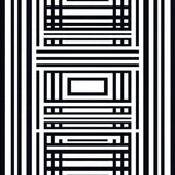 Chic Entryway Featuring Graphic Stripe Motif Minimalist Linear Art Style(Black)