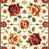 Charming Decorative with Bold Floral(White)