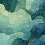 Tides Patterned with Underwater Marine Abstract Art(Blue)