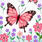 Whimsical Meadow with Delicate Petal Clusters (Pink)