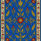 Apothecary Inspired Wild Blossom Tapestry Design Floor(Blue)