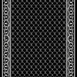 Interlocking Lattice Trellis with Subtle Botanical Flourishes and Worn Accents (Black) - ODIKA