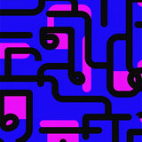 Avant Garde Cubic Maze With Dimensional Depth(Black)