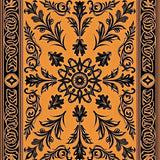 Ornate Harvest Fleur Interlocking with Delicate Scroll and Leaf Embellishments(Brown)