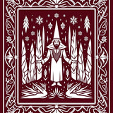 Enchanted Mythical Floor Displaying Icy Decorations(Red)