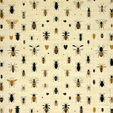 Bug Print Non Slip Beige Area(Beige)