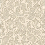 Leaf Vein with Interlaced Natural Shapes (Beige) - ODIKA