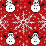 Joyful Snowman Portraits with Interlocking Frostflake(Red)