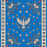 Avian Symphony Adorned By Blooming Garden Treasures (Blue)