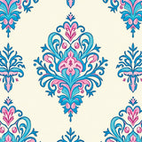 Paisley Damask Heritage Scrollwork Botanical Motif (Blue)