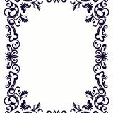 Botanical Vine Scroll with Ornate Flourish Motifs(Black)