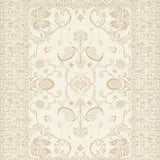 Artisanal Jute Area With Cottage Style Curved Motifs(Beige)