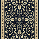 Tapestry Vine with Ornamental Leaf Arrangements Accent (Black) - ODIKA