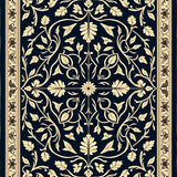 Tapestry Vine with Ornamental Leaf Arrangements Accent (Black) - ODIKA