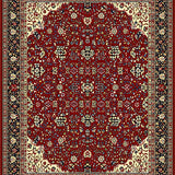 Classic Red and Brown Area Timeless Design(Red)