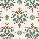 Vintage Botanical Garden Interlocking Medallion Heirloom (Beige)