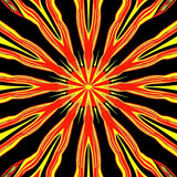 Starburst Kaleidoscope Modern Abstract Motif (Red)