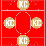 Kansas City KC Emblem Rug Bold Sports Themed Carpet(Red)
