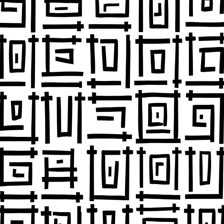 Interlocking Tiled Maze with Modern Minimalist Flair (Black) - ODIKA