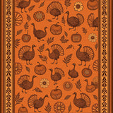 Harvest Festival Gobbler Motif Decorative Accent(Orange)