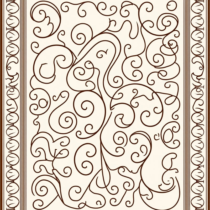 Traditional Ornate Scrollwork (Brown) - ODIKA