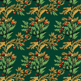 Pine Motif Non Skid with Rubber Base Holiday Theme(Green)