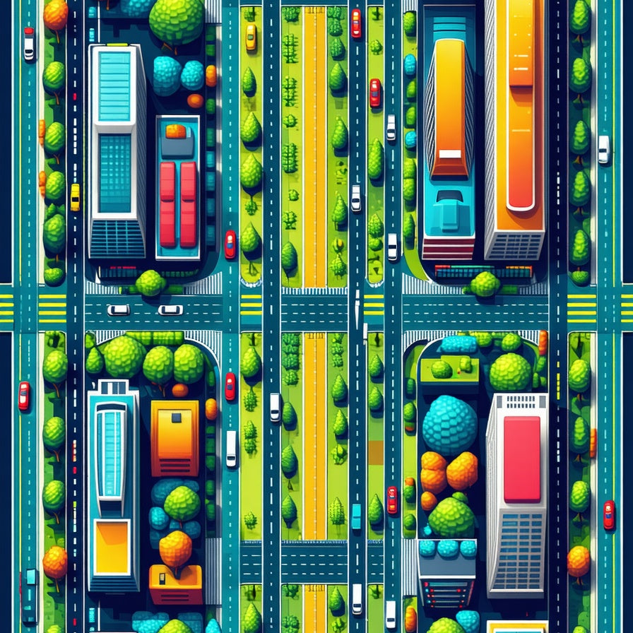 Colorful City Traffic Playroom Educational(Blue) - ODIKA