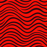Interwoven Waveforms with Rhythmic Movement and Bold Accents(Red)