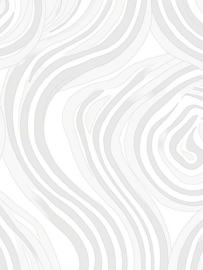 Curved Wave Textural Floor Covering Luxury Style (White) - ODIKA