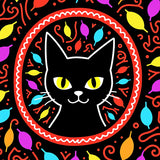 Radiant Faux Feline Hilarious Celebration Unique Statement(Black)