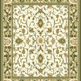 Sophisticated Olive with Detailed Scrollwork and Floral Motifs(Beige)