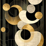 Elegant Neutral Gold Symmetrical Design(Black)