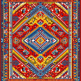 Eclectic Multicolor Braided Texture(Red)