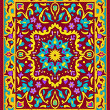 Botanical Medallion Tapestry with Ornate Scrollwork Design(Red)