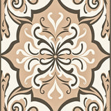 Abstract Damask Swirl Symphony Artisan Crafted (Beige) - ODIKA
