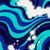 Ocean Wave Corridor with Flow (Blue)