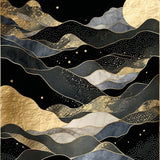 Abstract Luxe Marbleized Design(Black)