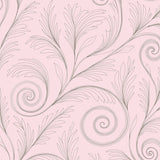 Abstract Botanical Swirl Contemporary Elegant Minimalist Ornate(Pink)