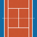 Tennis Court Layout with Service Lines(Orange)