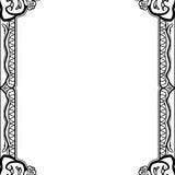 Elegant Border Trellis Interlocking Medallion Lattice Vintage Motif (Black)