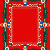 Nutcracker Ballet Scene with Ornaments and Festive Detailing(Red)
