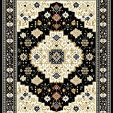 Luxurious Vintage Damask Motif(Black)