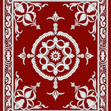 Elegant Medallion Symmetrical Entrance Welcome(Red)